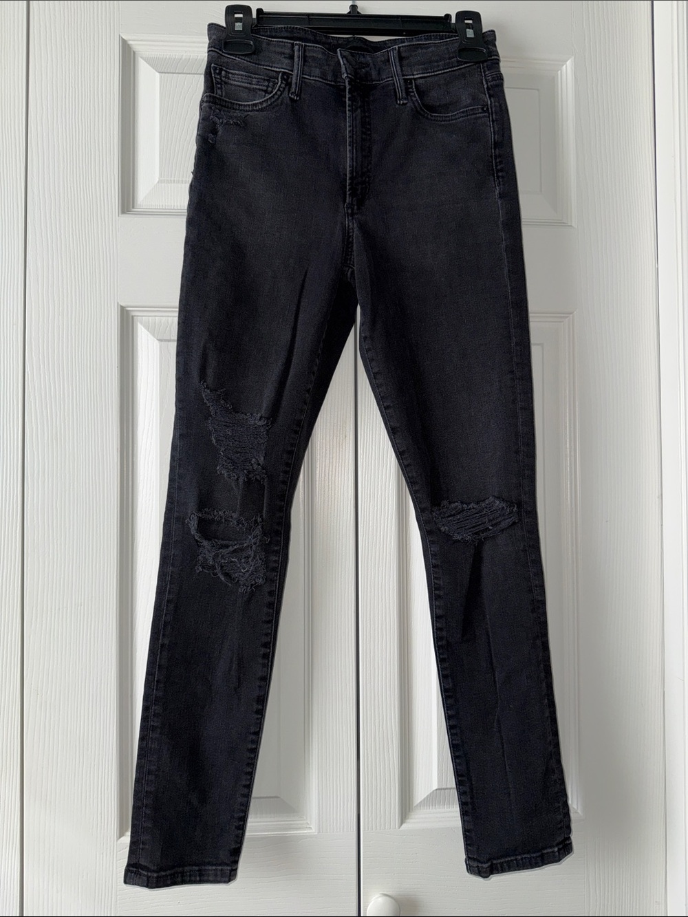 Joe's Jeans Black Skinny Ripped Jeans